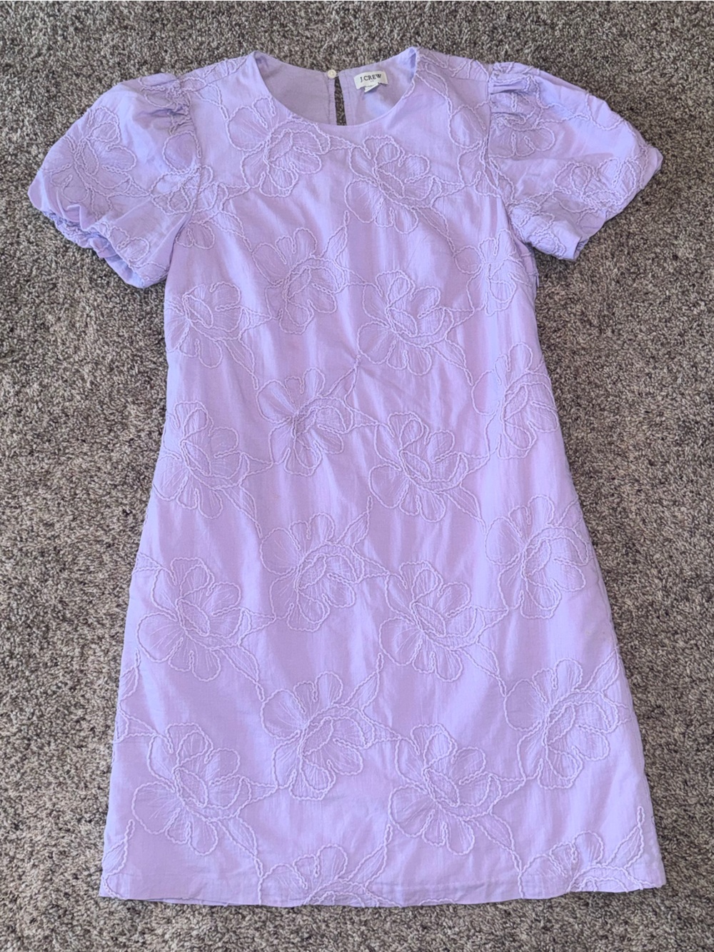 J. Crew Factory Lilac Embroidered Dress 0